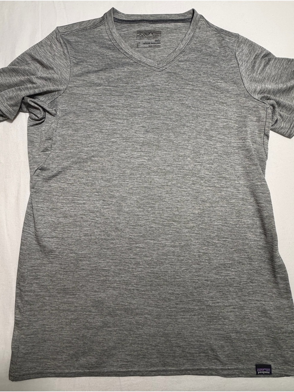 Patagonia Women's Gray Heather V-Neck Tee